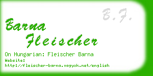 barna fleischer business card